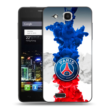 Пластиковый чехол на Alcatel One Touch Idol Ultra с принтом PSG ПСЖ