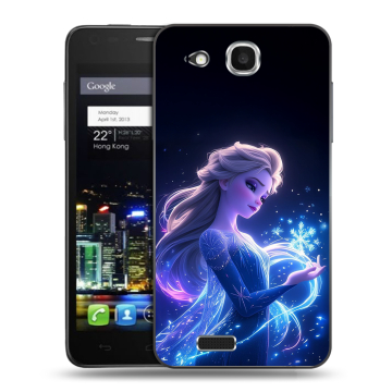 Пластиковый чехол на Alcatel One Touch Idol Ultra с принтом Холодное сердце Frozen Пластиковый чехол на Alcatel One Touch Idol Ultra с принтом Холодное сердце Frozen