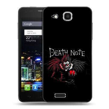 Пластиковый чехол на Alcatel One Touch Idol Ultra с принтом Death note Тетрадь смерти Пластиковый чехол на Alcatel One Touch Idol Ultra с принтом Death note Тетрадь смерти