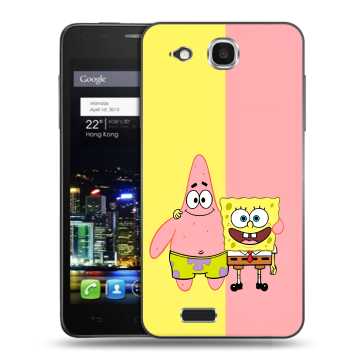 Пластиковый чехол на Alcatel One Touch Idol Ultra с принтом Спанч боб Спанчбоб Пластиковый чехол на Alcatel One Touch Idol Ultra с принтом Спанч боб Спанчбоб