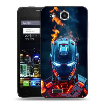 Пластиковый чехол на Alcatel One Touch Idol Ultra с принтом IronMan Железный человек Пластиковый чехол на Alcatel One Touch Idol Ultra с принтом IronMan Железный человек