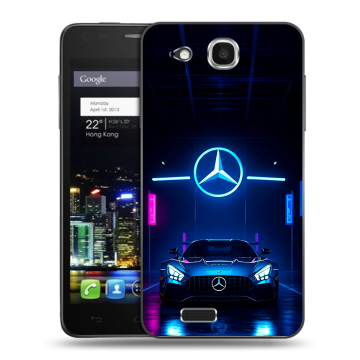Пластиковый чехол на Alcatel One Touch Idol Ultra с принтом Mercedes Мерседес Пластиковый чехол на Alcatel One Touch Idol Ultra с принтом Mercedes Мерседес