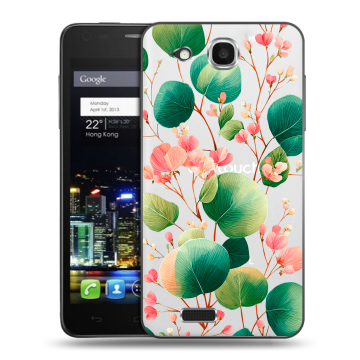 Пластиковый чехол на Alcatel One Touch Idol Ultra с принтом женский