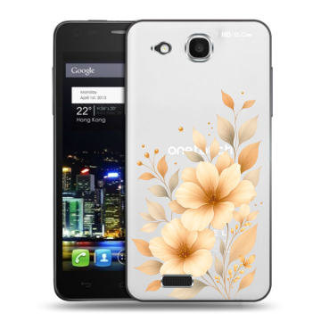 Пластиковый чехол на Alcatel One Touch Idol Ultra с принтом для девушки