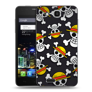 Пластиковый чехол на Alcatel One Touch Idol Ultra с принтом One Piece Ван Пис