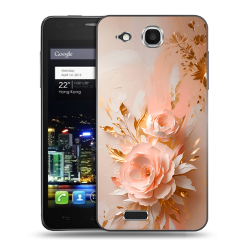 Пластиковый чехол на Alcatel One Touch Idol Ultra с принтом женский