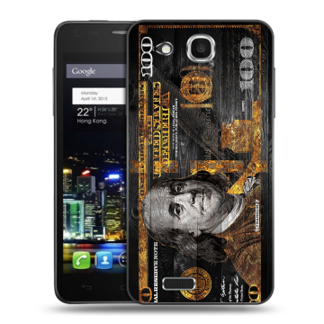Пластиковый чехол на Alcatel One Touch Idol Ultra с принтом Доллар деньги Пластиковый чехол на Alcatel One Touch Idol Ultra с принтом Доллар деньги