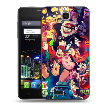 Пластиковый чехол на Alcatel One Touch Idol Ultra с принтом Gravity Falls Гравити Фолз Пластиковый чехол на Alcatel One Touch Idol Ultra с принтом Gravity Falls Гравити Фолз