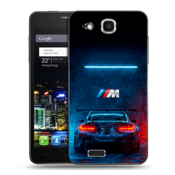 Пластиковый чехол на Alcatel One Touch Idol Ultra с принтом BMW БМВ Пластиковый чехол на Alcatel One Touch Idol Ultra с принтом BMW БМВ