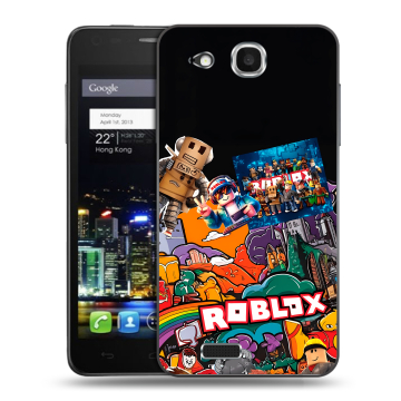 Пластиковый чехол на Alcatel One Touch Idol Ultra с принтом Roblox Роблокс Пластиковый чехол на Alcatel One Touch Idol Ultra с принтом Roblox Роблокс