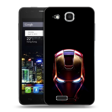 Пластиковый чехол на Alcatel One Touch Idol Ultra с принтом IronMan Железный человек Пластиковый чехол на Alcatel One Touch Idol Ultra с принтом IronMan Железный человек