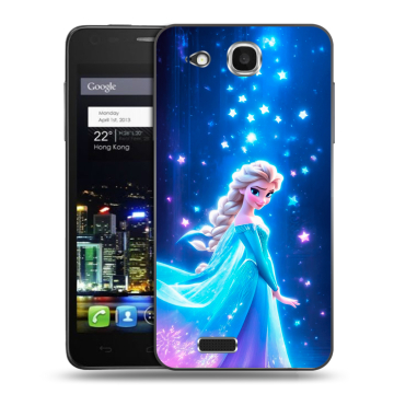 Пластиковый чехол на Alcatel One Touch Idol Ultra с принтом Холодное сердце Frozen Пластиковый чехол на Alcatel One Touch Idol Ultra с принтом Холодное сердце Frozen