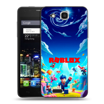 Пластиковый чехол на Alcatel One Touch Idol Ultra с принтом Roblox Роблокс Пластиковый чехол на Alcatel One Touch Idol Ultra с принтом Roblox Роблокс