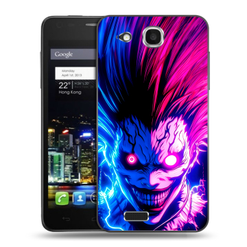 Пластиковый чехол на Alcatel One Touch Idol Ultra с принтом Death note Тетрадь смерти