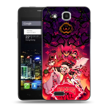 Пластиковый чехол на Alcatel One Touch Idol Ultra с принтом Hazbin Hotel Отель Хазбин Пластиковый чехол на Alcatel One Touch Idol Ultra с принтом Hazbin Hotel Отель Хазбин