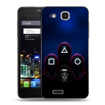 Пластиковый чехол на Alcatel One Touch Idol Ultra с принтом Игра Кальмара