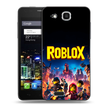 Пластиковый чехол на Alcatel One Touch Idol Ultra с принтом Roblox Роблокс Пластиковый чехол на Alcatel One Touch Idol Ultra с принтом Roblox Роблокс