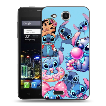 Пластиковый чехол на Alcatel One Touch Idol Ultra с принтом Лило и Стич Пластиковый чехол на Alcatel One Touch Idol Ultra с принтом Лило и Стич