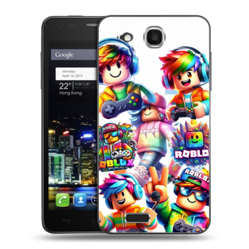 Пластиковый чехол на Alcatel One Touch Idol Ultra с принтом Roblox Роблокс Пластиковый чехол на Alcatel One Touch Idol Ultra с принтом Roblox Роблокс