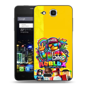 Пластиковый чехол на Alcatel One Touch Idol Ultra с принтом Roblox Роблокс Пластиковый чехол на Alcatel One Touch Idol Ultra с принтом Roblox Роблокс