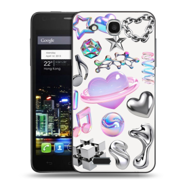Пластиковый чехол на Alcatel One Touch Idol Ultra с принтом Y2K Пластиковый чехол на Alcatel One Touch Idol Ultra с принтом Y2K