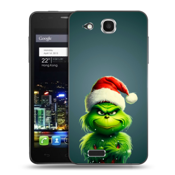 Пластиковый чехол на Alcatel One Touch Idol Ultra с принтом Новый год Пластиковый чехол на Alcatel One Touch Idol Ultra с принтом Новый год