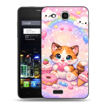 Пластиковый чехол на Alcatel One Touch Idol Ultra с принтом для девочек Пластиковый чехол на Alcatel One Touch Idol Ultra с принтом для девочек