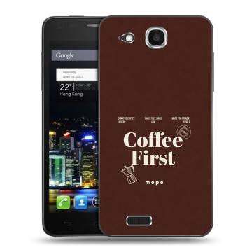 Пластиковый чехол на Alcatel One Touch Idol Ultra с принтом женский Пластиковый чехол на Alcatel One Touch Idol Ultra с принтом женский