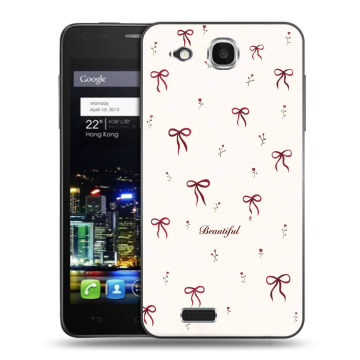 Пластиковый чехол на Alcatel One Touch Idol Ultra с принтом для девочек
