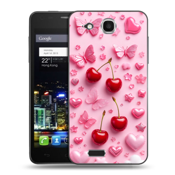 Пластиковый чехол на Alcatel One Touch Idol Ultra с принтом для девочек Пластиковый чехол на Alcatel One Touch Idol Ultra с принтом для девочек