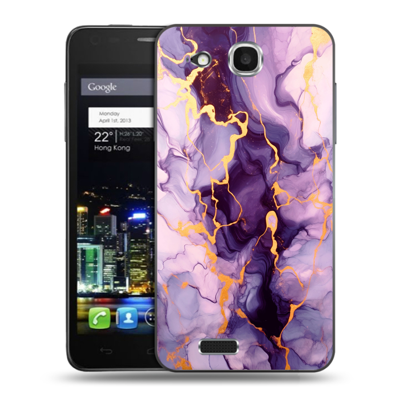 Пластиковый чехол на Alcatel One Touch Idol Ultra с принтом Мрамор Пластиковый чехол на Alcatel One Touch Idol Ultra с принтом Мрамор