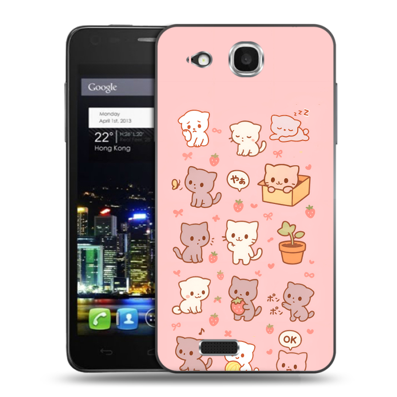 Пластиковый чехол на Alcatel One Touch Idol Ultra с принтом Hello Kitty Хелоу Кити Пластиковый чехол на Alcatel One Touch Idol Ultra с принтом Hello Kitty Хелоу Кити