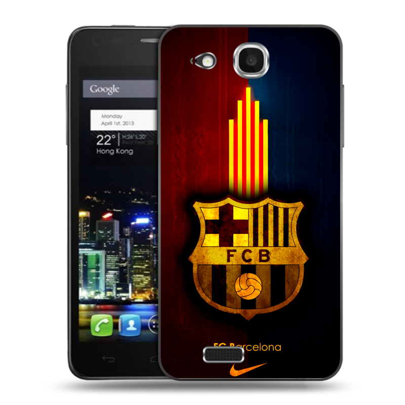 Пластиковый чехол на Alcatel One Touch Idol Ultra с принтом Барселона Barcelona Пластиковый чехол на Alcatel One Touch Idol Ultra с принтом Барселона Barcelona