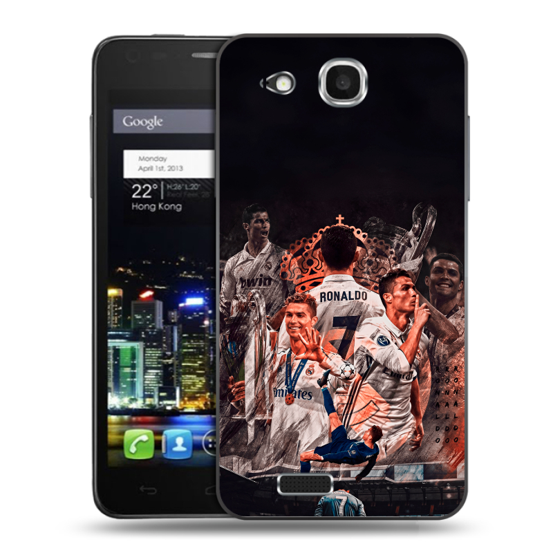 Пластиковый чехол на Alcatel One Touch Idol Ultra с принтом Реал Роналдо Real Ronaldo Пластиковый чехол на Alcatel One Touch Idol Ultra с принтом Реал Роналдо Real Ronaldo