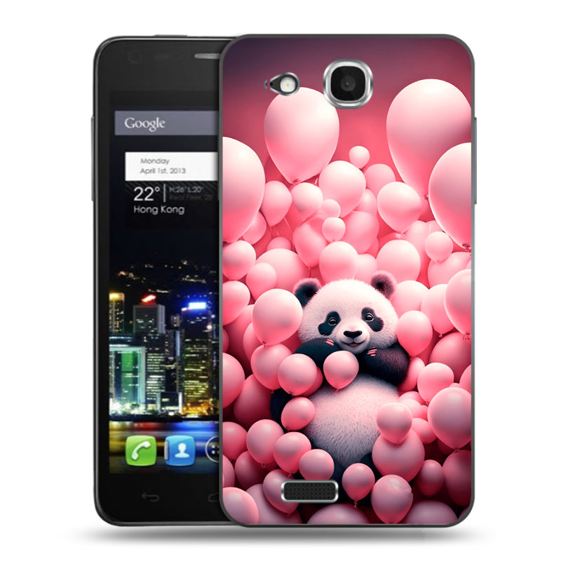 Пластиковый чехол на Alcatel One Touch Idol Ultra с принтом Панда Пластиковый чехол на Alcatel One Touch Idol Ultra с принтом Панда