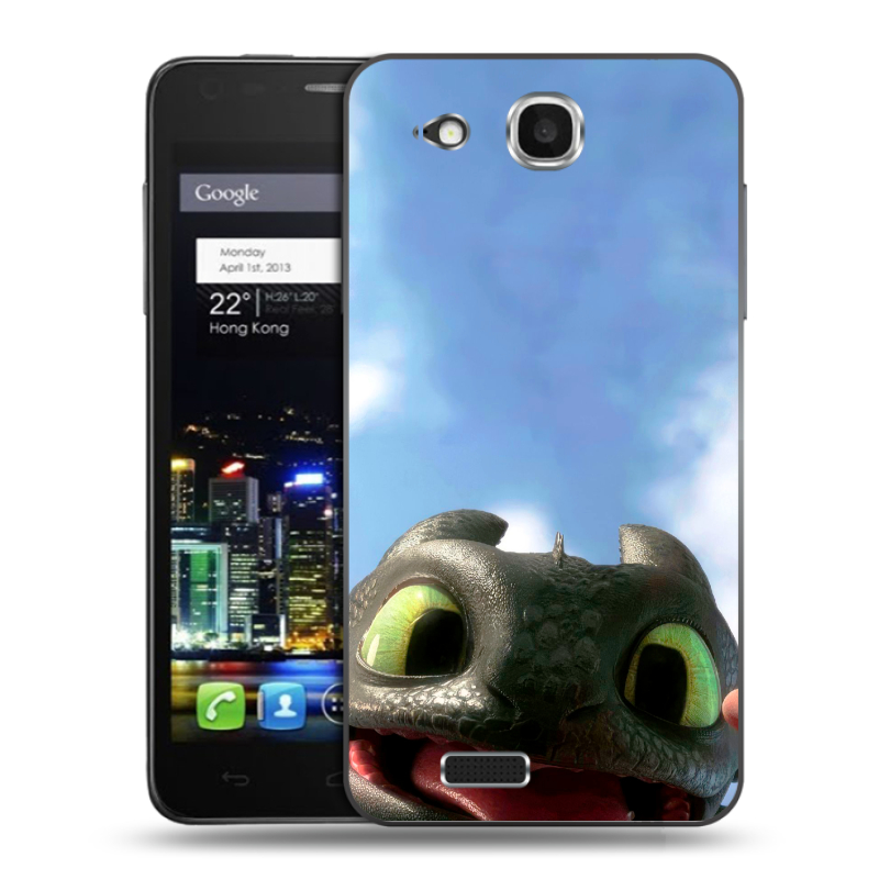 Пластиковый чехол на Alcatel One Touch Idol Ultra с принтом Как приручить дракона Пластиковый чехол на Alcatel One Touch Idol Ultra с принтом Как приручить дракона