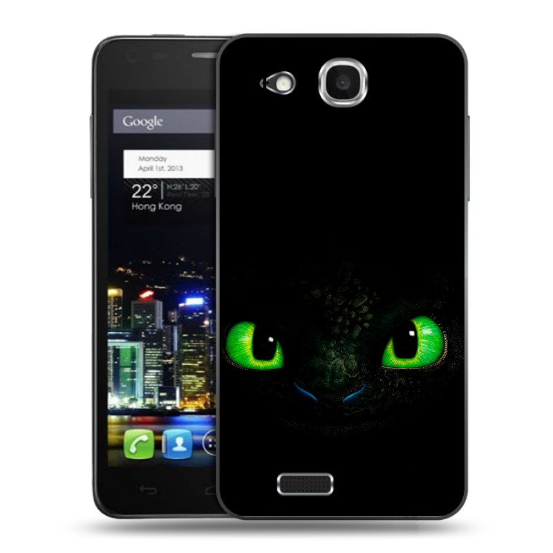 Пластиковый чехол на Alcatel One Touch Idol Ultra с принтом Как приручить дракона Пластиковый чехол на Alcatel One Touch Idol Ultra с принтом Как приручить дракона