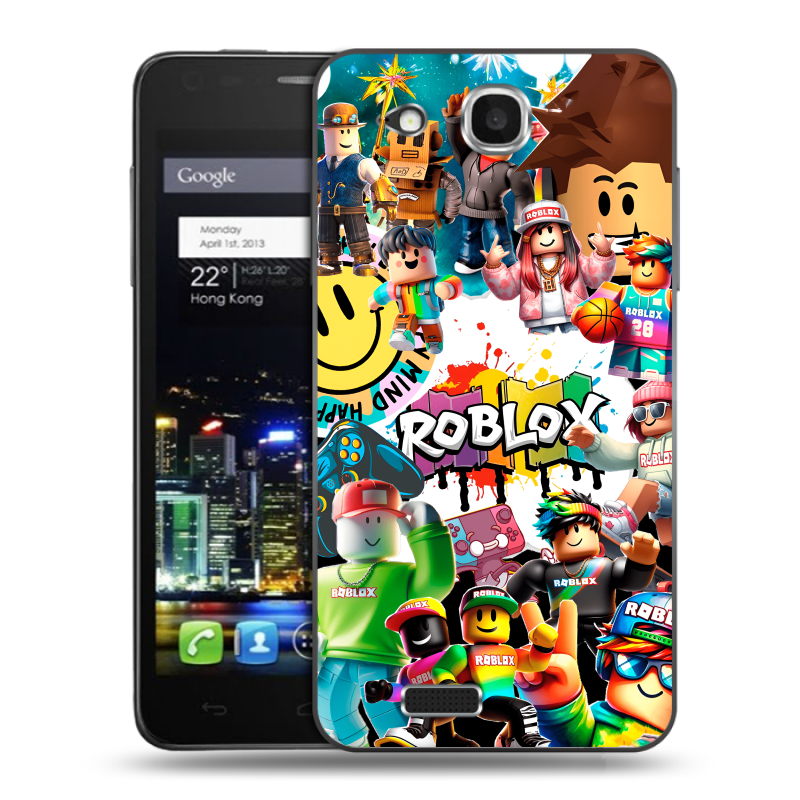 Пластиковый чехол на Alcatel One Touch Idol Ultra с принтом Roblox Роблокс Пластиковый чехол на Alcatel One Touch Idol Ultra с принтом Roblox Роблокс