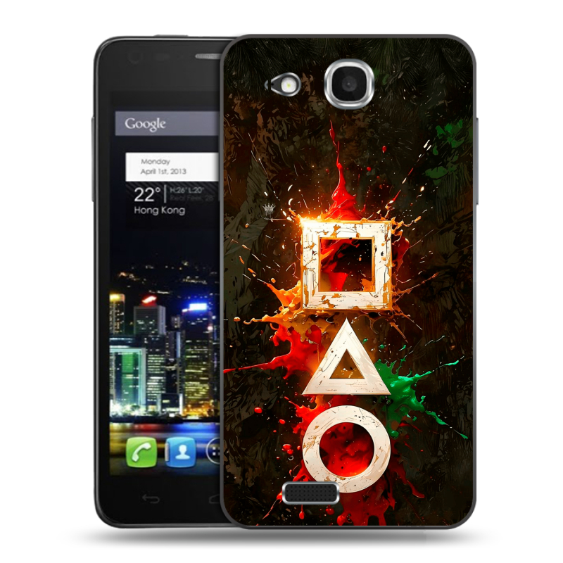 Пластиковый чехол на Alcatel One Touch Idol Ultra с принтом Squid Game Игра кальмара Пластиковый чехол на Alcatel One Touch Idol Ultra с принтом Squid Game Игра кальмара