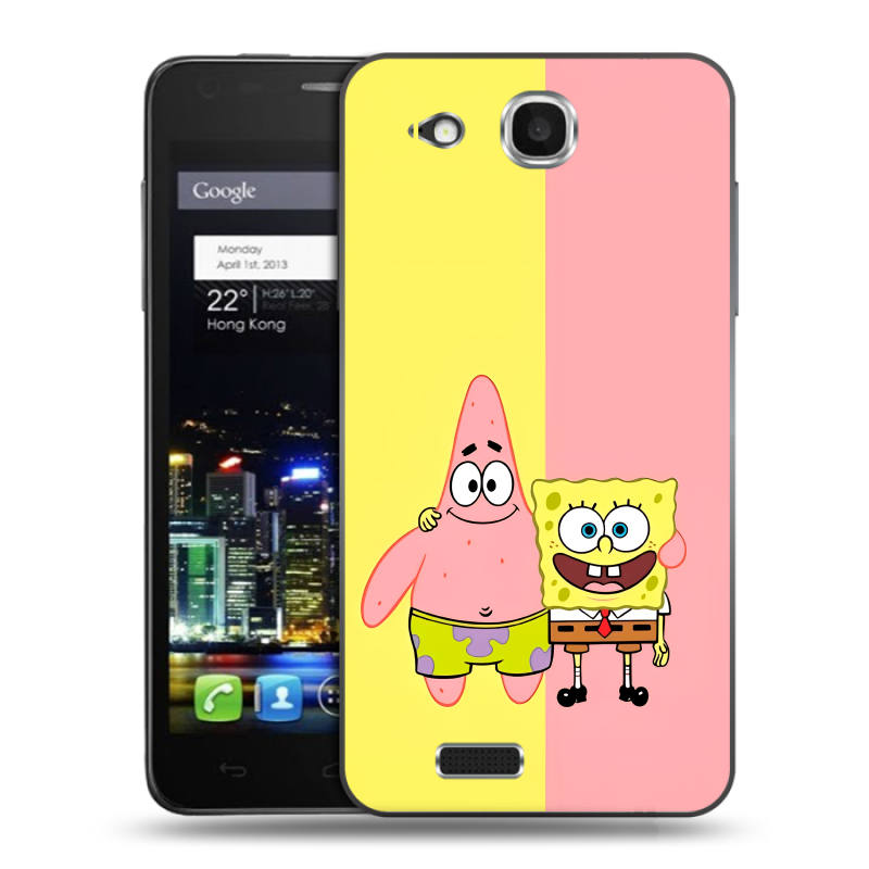Пластиковый чехол на Alcatel One Touch Idol Ultra с принтом Спанч боб Спанчбоб Пластиковый чехол на Alcatel One Touch Idol Ultra с принтом Спанч боб Спанчбоб