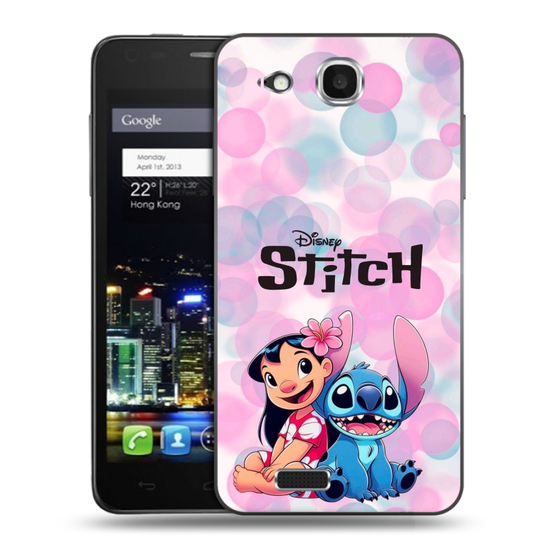 Пластиковый чехол на Alcatel One Touch Idol Ultra с принтом Лило и Стич Пластиковый чехол на Alcatel One Touch Idol Ultra с принтом Лило и Стич