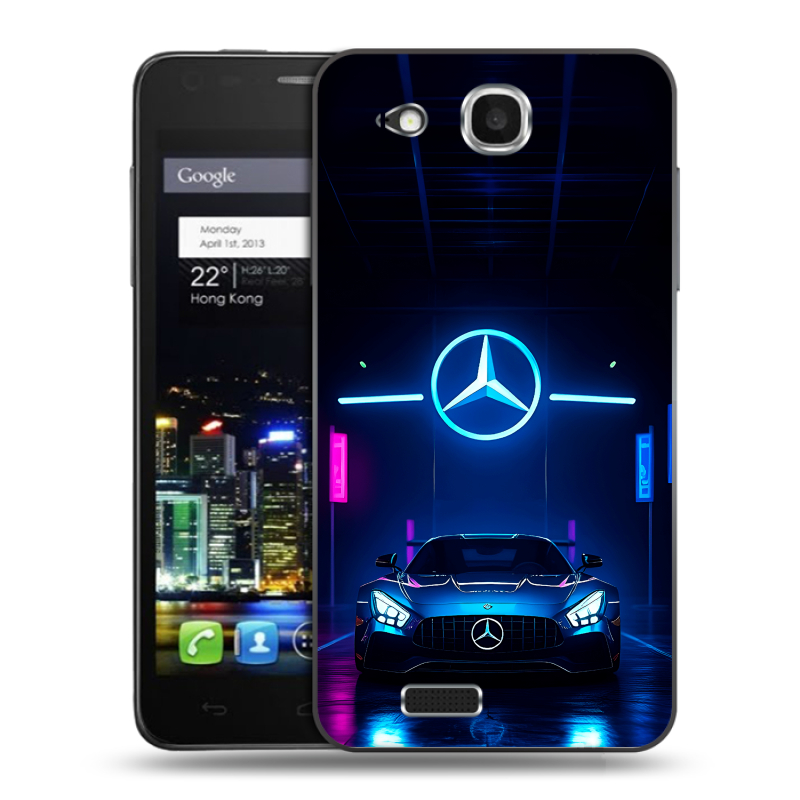 Пластиковый чехол на Alcatel One Touch Idol Ultra с принтом Mercedes Мерседес Пластиковый чехол на Alcatel One Touch Idol Ultra с принтом Mercedes Мерседес
