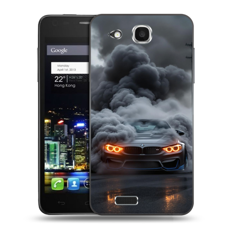 Пластиковый чехол на Alcatel One Touch Idol Ultra с принтом BMW БМВ Пластиковый чехол на Alcatel One Touch Idol Ultra с принтом BMW БМВ