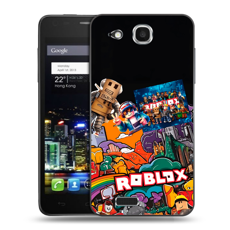 Пластиковый чехол на Alcatel One Touch Idol Ultra с принтом Roblox Роблокс Пластиковый чехол на Alcatel One Touch Idol Ultra с принтом Roblox Роблокс