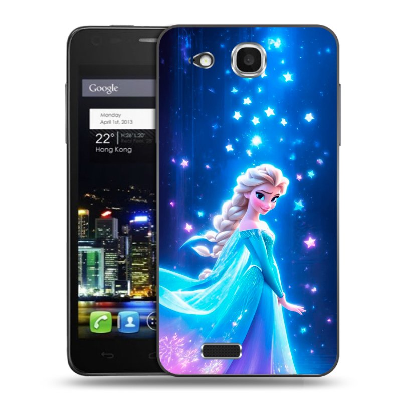 Пластиковый чехол на Alcatel One Touch Idol Ultra с принтом Холодное сердце Frozen Пластиковый чехол на Alcatel One Touch Idol Ultra с принтом Холодное сердце Frozen
