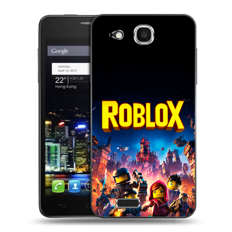 Пластиковый чехол на Alcatel One Touch Idol Ultra с принтом Roblox Роблокс Пластиковый чехол на Alcatel One Touch Idol Ultra с принтом Roblox Роблокс