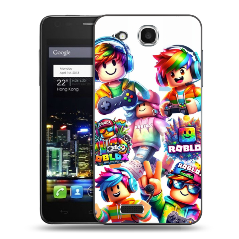 Пластиковый чехол на Alcatel One Touch Idol Ultra с принтом Roblox Роблокс Пластиковый чехол на Alcatel One Touch Idol Ultra с принтом Roblox Роблокс