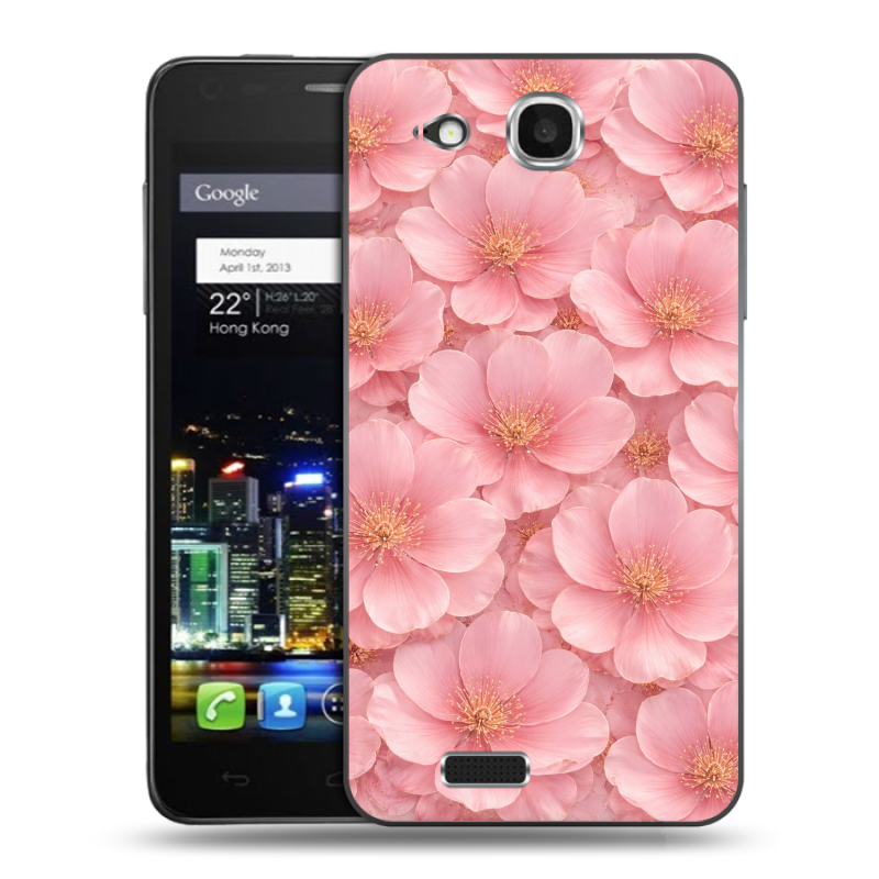 Пластиковый чехол на Alcatel One Touch Idol Ultra с принтом женский Пластиковый чехол на Alcatel One Touch Idol Ultra с принтом женский