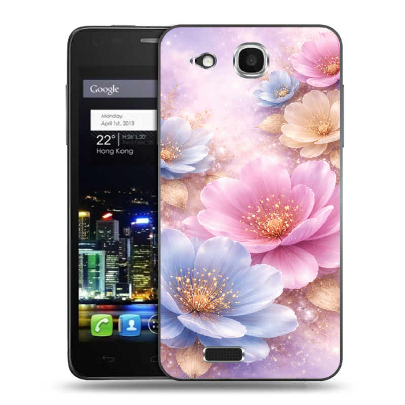 Пластиковый чехол на Alcatel One Touch Idol Ultra с принтом женский Пластиковый чехол на Alcatel One Touch Idol Ultra с принтом женский