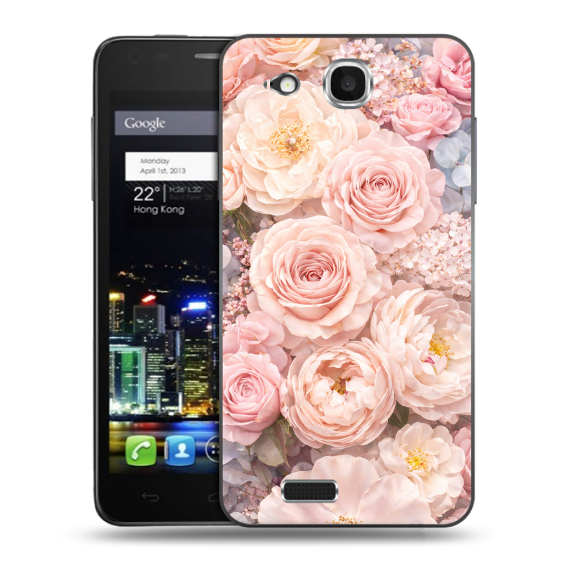 Пластиковый чехол на Alcatel One Touch Idol Ultra с принтом женский Пластиковый чехол на Alcatel One Touch Idol Ultra с принтом женский